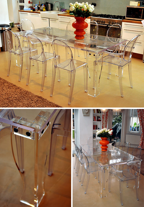 Clear Perspex Dining Table